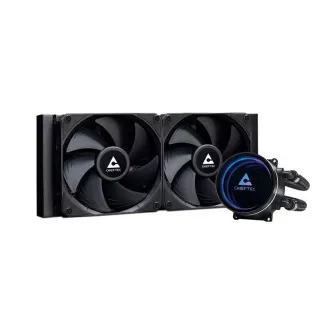 CHIEFTEC vodní chlazení CPU Iceberg 240 Dark, 2x120mm, ARGB vodní blok, LGA1851, AM5, černá CHIEFTEC vodní chlazení CPU Iceberg 240 Dark, 2x120mm, ARGB vodní blok, LGA1851, AM5, černá