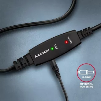 AXAGON ADR-220B, USB 2.0 A-M -> B-M aktivní propojovací / repeater kabel, 20m AXAGON ADR-220B, USB 2.0 A-M -> B-M aktivní propojovací / repeater kabel, 20m