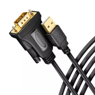 AXAGON ADS-1PQN, USB-A 2.0 - sériový RS-232 DB9-M FTDI adaptér / kabel 1.5m AXAGON ADS-1PQN, USB-A 2.0 - sériový RS-232 DB9-M FTDI adaptér / kabel 1.5m