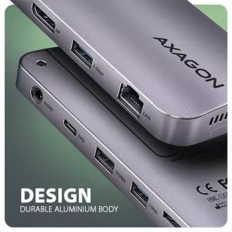 AXAGON HMC-12GM2, USB 10Gbps hub, 3x USB-A, USB-C, HDMI, DP, RJ-45 GLAN, M.2, SD/mSD, audio, PD 100W, kabel USB-C 50cm AXAGON HMC-12GM2, USB 10Gbps hub, 3x USB-A, USB-C, HDMI, DP, RJ-45 GLAN, M.2, SD/mSD, audio, PD 100W, kabel USB-C 50cm