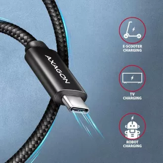 AXAGON BUCM4X-CM10AB NewGEN+ kabel USB-C <-> USB-C, 1m, USB4 Gen 3×2, PD 240W 5A, 8K HD, ALU, oplet, černý AXAGON BUCM4X-CM10AB NewGEN+ kabel USB-C <-> USB-C, 1m, USB4 Gen 3×2, PD 240W 5A, 8K HD, ALU, oplet, černý