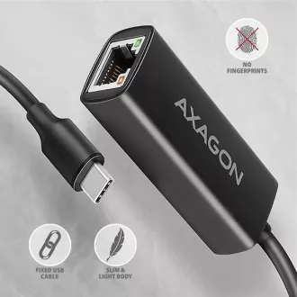 AXAGON ADE-ARC, USB-C 3.2 Gen 1 - Gigabit Ethernet síťová karta, Realtek 8153, auto instal AXAGON ADE-ARC, USB-C 3.2 Gen 1 - Gigabit Ethernet síťová karta, Realtek 8153, auto instal