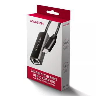 AXAGON ADE-ARC, USB-C 3.2 Gen 1 - Gigabit Ethernet síťová karta, Realtek 8153, auto instal AXAGON ADE-ARC, USB-C 3.2 Gen 1 - Gigabit Ethernet síťová karta, Realtek 8153, auto instal