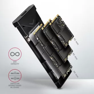 AXAGON EEM2-UB2, USB-C 10Gbps - M.2 NVMe SSD ARROW box, černý AXAGON EEM2-UB2, USB-C 10Gbps - M.2 NVMe SSD ARROW box, černý