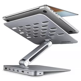 AXAGON HMC-STND, stojan pro 10"-17" notebooky, USB 5Gbps hub, 3x USB-A, HDMI 4k/60Hz, RJ-45, PD 100W, kabel USB-C 60cm AXAGON HMC-STND, stojan pro 10"-17" notebooky, USB 5Gbps hub, 3x USB-A, HDMI 4k/60Hz, RJ-45, PD 100W, kabel USB-C 60cm