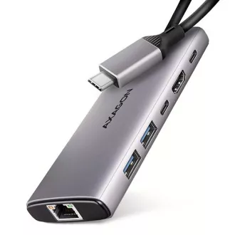 AXAGON HMC-6G2L, USB 10Gb/s hub, 2x USB-A, 1x USB-C, HDMI 4k/60, RJ-45, PD 100W, kabel USB-C 15cm AXAGON HMC-6G2L, USB 10Gb/s hub, 2x USB-A, 1x USB-C, HDMI 4k/60, RJ-45, PD 100W, kabel USB-C 15cm