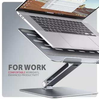 AXAGON STND-LQ hliníkový HQ stojan na notebook 10"-17.3" nastavitelná výška a úhel, šedý AXAGON STND-LQ hliníkový HQ stojan na notebook 10"-17.3" nastavitelná výška a úhel, šedý