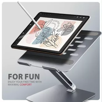 AXAGON STND-LQ hliníkový HQ stojan na notebook 10"-17.3" nastavitelná výška a úhel, šedý AXAGON STND-LQ hliníkový HQ stojan na notebook 10"-17.3" nastavitelná výška a úhel, šedý