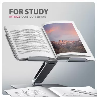 AXAGON STND-LQ hliníkový HQ stojan na notebook 10"-17.3" nastavitelná výška a úhel, šedý AXAGON STND-LQ hliníkový HQ stojan na notebook 10"-17.3" nastavitelná výška a úhel, šedý