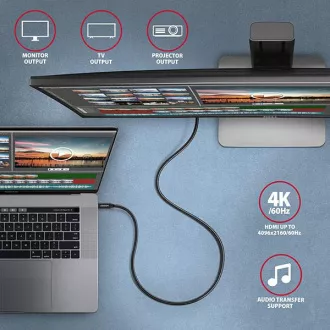 AXAGON BUCM32-CM15AB, SPEED+ kabel USB-C <-> USB-C, 1.5m, USB 20Gbps, PD 100W 5A, 4K HD, ALU, oplet, černý AXAGON BUCM32-CM15AB, SPEED+ kabel USB-C <-> USB-C, 1.5m, USB 20Gbps, PD 100W 5A, 4K HD, ALU, oplet, černý