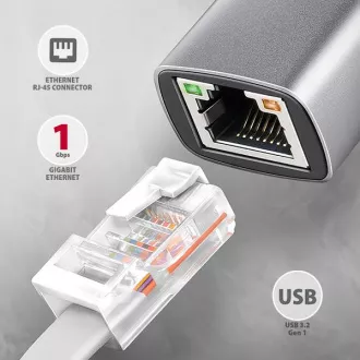 AXAGON ADE-TXPD, USB-C 3.2 Gen 1 - Gigabit Ethernet síťová karta, Asix AX88179, PD 100W, auto instal AXAGON ADE-TXPD, USB-C 3.2 Gen 1 - Gigabit Ethernet síťová karta, Asix AX88179, PD 100W, auto instal