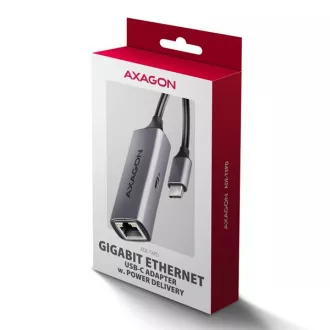 AXAGON ADE-TXPD, USB-C 3.2 Gen 1 - Gigabit Ethernet síťová karta, Asix AX88179, PD 100W, auto instal AXAGON ADE-TXPD, USB-C 3.2 Gen 1 - Gigabit Ethernet síťová karta, Asix AX88179, PD 100W, auto instal