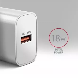 AXAGON ACU-QC18W, nabíječka do sítě 18W, 1x port USB-A, QC3.0/AFC/Apple, bílá AXAGON ACU-QC18W, nabíječka do sítě 18W, 1x port USB-A, QC3.0/AFC/Apple, bílá