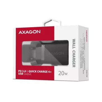 AXAGON ACU-PD20, nabíječka do sítě 20W, 1x port USB-C, PD3.0/PPS/QC4+/AFC/Apple, černá AXAGON ACU-PD20, nabíječka do sítě 20W, 1x port USB-C, PD3.0/PPS/QC4+/AFC/Apple, černá