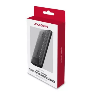 AXAGON EEM2-GTS2, USB-C 10Gbps - M.2 NVMe & SATA SSD kovový THIN box, bezšroubkový AXAGON EEM2-GTS2, USB-C 10Gbps - M.2 NVMe & SATA SSD kovový THIN box, bezšroubkový