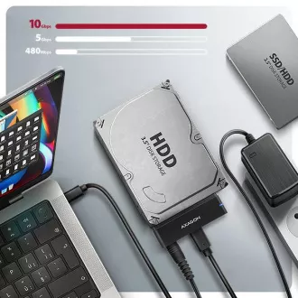 AXAGON ADSA-FPX, USB-C 10Gbps - SATA 6G, 2.5"/3.5" SSD/HDD FAST PORT X adaptér, vč. AC napáječe AXAGON ADSA-FPX, USB-C 10Gbps - SATA 6G, 2.5"/3.5" SSD/HDD FAST PORT X adaptér, vč. AC napáječe