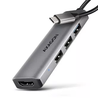 AXAGON HMC-H3A, USB 5Gbps hub, 3x USB-A, HDMI 4k/30Hz, kabel USB-C 15cm AXAGON HMC-H3A, USB 5Gbps hub, 3x USB-A, HDMI 4k/30Hz, kabel USB-C 15cm
