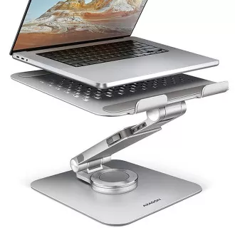 AXAGON STND-LR hliníkový stojan na notebook 10"-17.3" nastavitelná výška a úhel, otočný, šedý AXAGON STND-LR hliníkový stojan na notebook 10"-17.3" nastavitelná výška a úhel, otočný, šedý