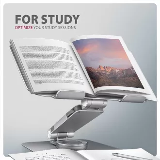 AXAGON STND-LR hliníkový stojan na notebook 10"-17.3" nastavitelná výška a úhel, otočný, šedý AXAGON STND-LR hliníkový stojan na notebook 10"-17.3" nastavitelná výška a úhel, otočný, šedý