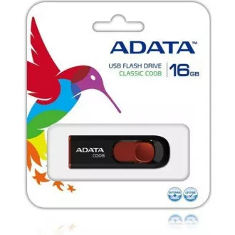 ADATA Flash Disk 16GB C008, USB 2.0 Classic, černá