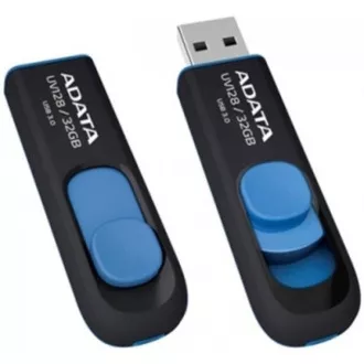 ADATA Flash Disk 32GB UV128, USB 3.1 Dash Drive (R:40/W:25 MB/s) černá/modrá