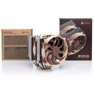 NOCTUA Chladič CPU NH-D15 G2, 2x 140mm, LGA1851, AM5, hnědá/stříbrná