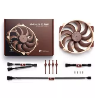 NOCTUA Ventilátor NF-A14x25r-G2-PWM, 140mm, hnědá