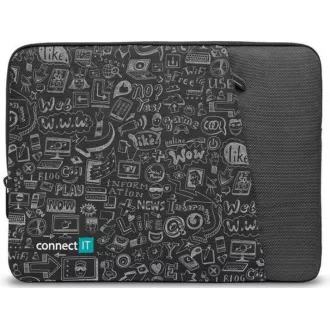 CONNECT IT Doodle pouzdro pro notebook 13.3", černá CONNECT IT Doodle pouzdro pro notebook 13.3", černá