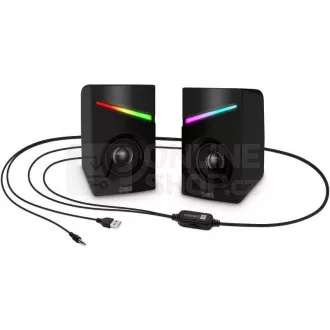 CONNECT IT Reproduktory NEO PC, RGB, USB, 3, 5mm, černé CONNECT IT Reproduktory NEO PC, RGB, USB, 3, 5mm, černé