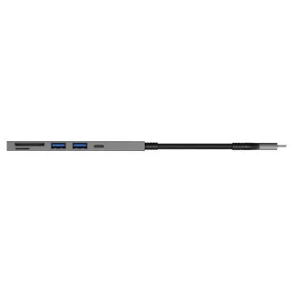 CONNECT IT USB-C hub, 2x USB-A, 1x USB-C, 1x SD karta, 1x MicroSD karta, šedá CONNECT IT USB-C hub, 2x USB-A, 1x USB-C, 1x SD karta, 1x MicroSD karta, šedá