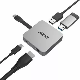 ACER dokovací stanice 4in1 Type-C : 1 x HDMI + 2 x USB3.2 + 1 x USB C
