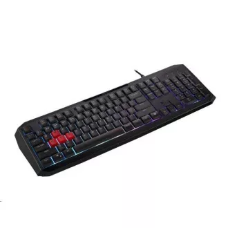 ACER Nitro Gaming Keyboard 100, Membrane Switch, 26 Anti-ghosting kláves, životnost 3 mil. stisků, 7 zón RGB podsvíc ACER Nitro Gaming Keyboard 100, Membrane Switch, 26 Anti-ghosting kláves, životnost 3 mil. stisků, 7 zón RGB podsvíc
