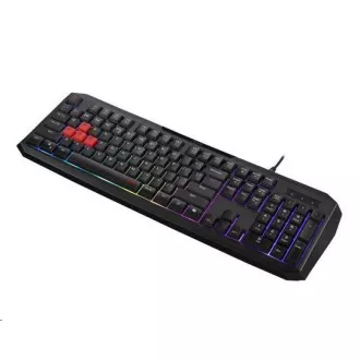 ACER Nitro Gaming Keyboard 100, Membrane Switch, 26 Anti-ghosting kláves, životnost 3 mil. stisků, 7 zón RGB podsvíc ACER Nitro Gaming Keyboard 100, Membrane Switch, 26 Anti-ghosting kláves, životnost 3 mil. stisků, 7 zón RGB podsvíc
