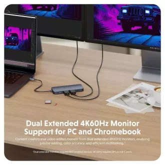 Hyper® EcoSmart™ Gen.2 Dual HDMI USB-C 11-in-1 Hub 140W PD 3.1 Pass-thru