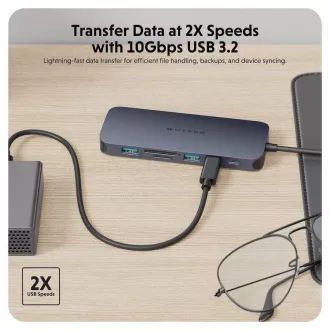 Hyper® EcoSmart™ Gen.2 Dual HDMI USB-C 11-in-1 Hub 140W PD 3.1 Pass-thru