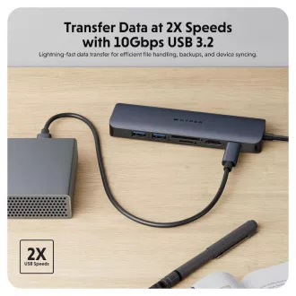 Hyper® EcoSmart™ Gen.2 USB-C 7-in-1 Hub 100W PD Pass-thru