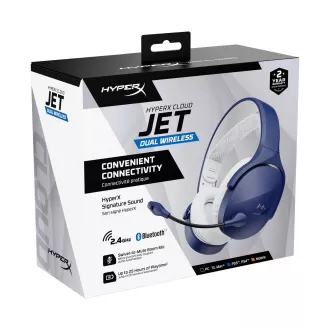 HyperX Cloud Jet Dual Wireless Gaming Headset, modrá HyperX Cloud Jet Dual Wireless Gaming Headset, modrá