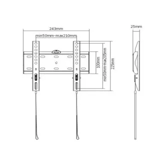GEMBIRD Držák TV WM-42F-01, 23"-42" (30kg), pevný GEMBIRD Držák TV WM-42F-01, 23"-42" (30kg), pevný