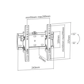 GEMBIRD Držák TV WM-42T-02, 23"-42" (30kg), náklopný GEMBIRD Držák TV WM-42T-02, 23"-42" (30kg), náklopný