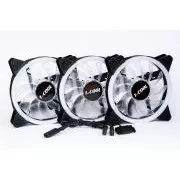 1stCOOL KIT AURA EVO CRYSTAL ARGB 3x Crystal White ventilátor + ARGB Nano řadič