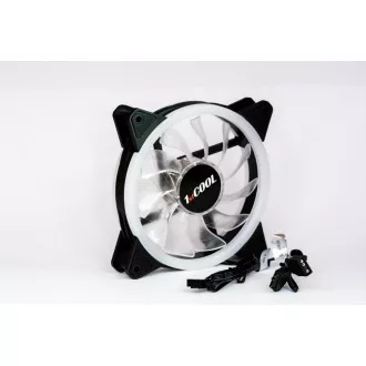 1stCOOL KIT AURA EVO CRYSTAL ARGB 3x Crystal White ventilátor + ARGB Nano řadič