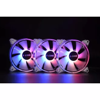 1stCOOL KIT AURA EVO CRYSTAL ARGB 3x Crystal White ventilátor + ARGB Nano řadič