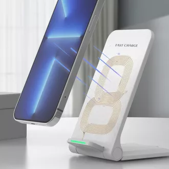 1stCOOL bezdrátová QI nabíječka H18, skládací stojánek, USB-C, bílá 1stCOOL bezdrátová QI nabíječka H18, skládací stojánek, USB-C, bílá