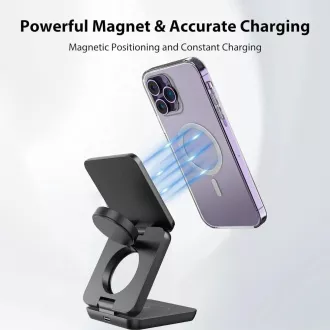 1stCOOL bezdrátová skládací QI nabíječka 3v1, MagSafe, USB-C, bílá 1stCOOL bezdrátová skládací QI nabíječka 3v1, MagSafe, USB-C, bílá