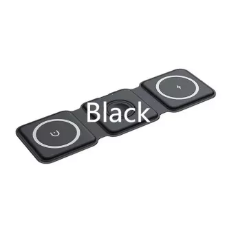 1stCOOL bezdrátová přenosná QI nabíječka 3v1, MagSafe, USB-C, černá