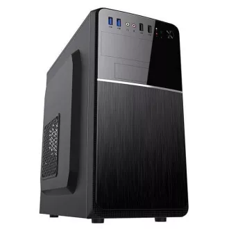 VeinX case Chant CH25M Micro Tower, bez zdroje, 1x USB-C, 2x USB3.0, 1x USB2.0, černá