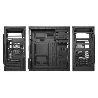 VeinX case Chant CH25M Micro Tower, bez zdroje, 1x USB-C, 2x USB3.0, 1x USB2.0, černá