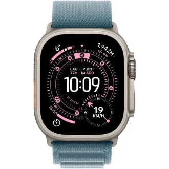 Apple Watch Ultra 3 GPS + Cellular 49mm Natural Titanium Case with Light Blue Alpine Loop - Medium Apple Watch Ultra 3 GPS + Cellular 49mm Natural Titanium Case with Light Blue Alpine Loop - Medium