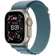 Apple Watch Ultra 3 GPS + Cellular 49mm Natural Titanium Case with Light Blue Alpine Loop - Large