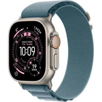 Apple Watch Ultra 3 GPS + Cellular 49mm Natural Titanium Case with Light Blue Alpine Loop - Large Apple Watch Ultra 3 GPS + Cellular 49mm Natural Titanium Case with Light Blue Alpine Loop - Large